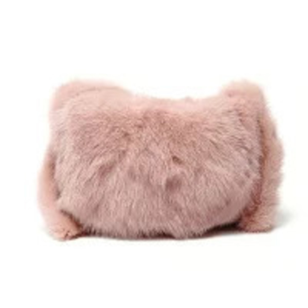 Fendi Rabbit Fur Shoulder Bag Pink